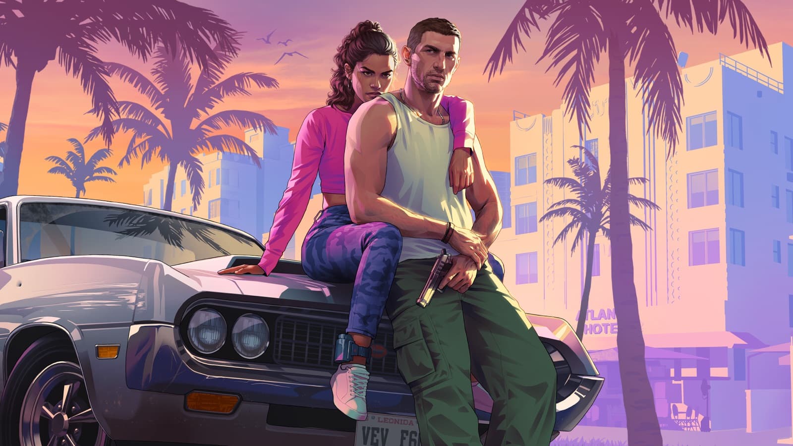 Grand Theft Auto style key art